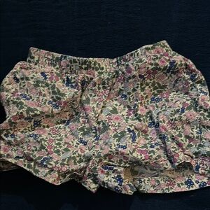 GAP Pink and Green Bermudas Floral Print